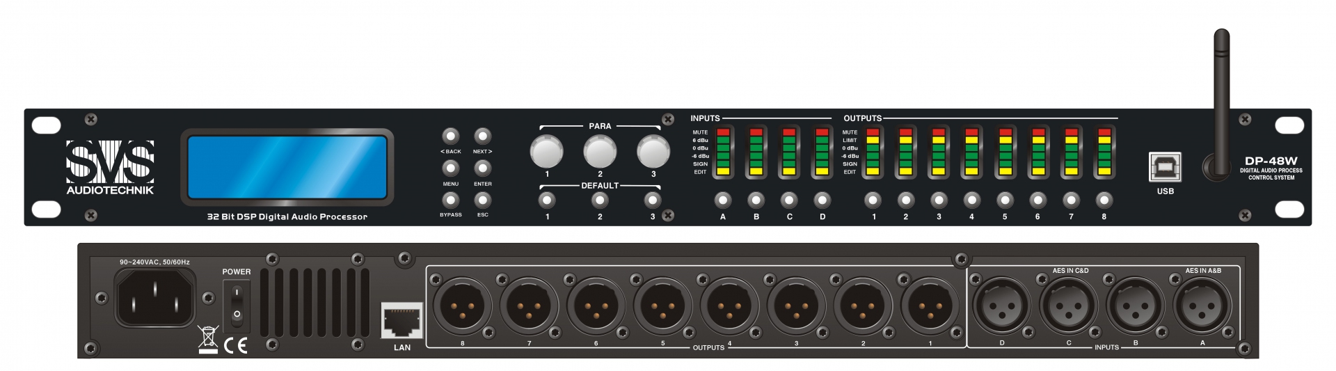 SVS Audiotechnik DP-48W Цифровой процессор: 4 входа 8 выходов в Миассе