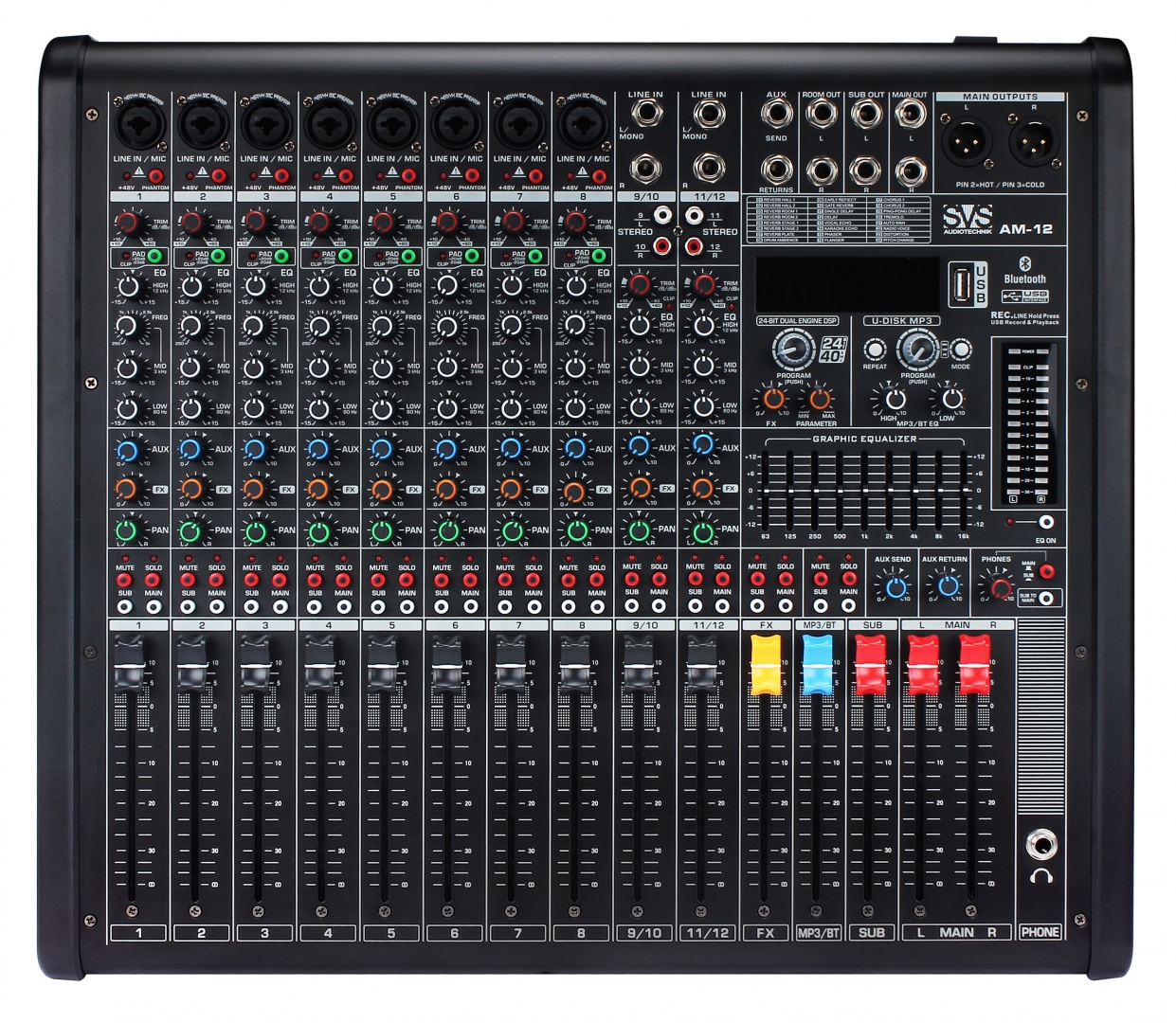 SVS Audiotechnik mixers AM-12 Микшерный пульт аналоговый, 12-канальный в Миассе