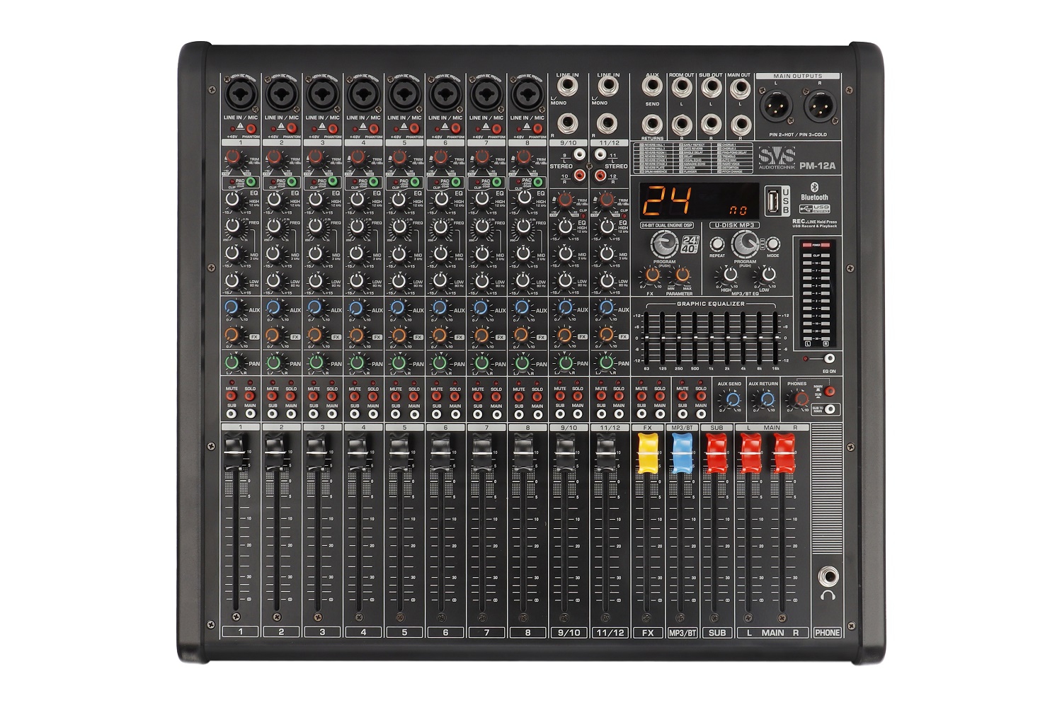 SVS Audiotechnik mixers PM-12A Активный аналоговый микшерный пульт, 12-канальный в Миассе
